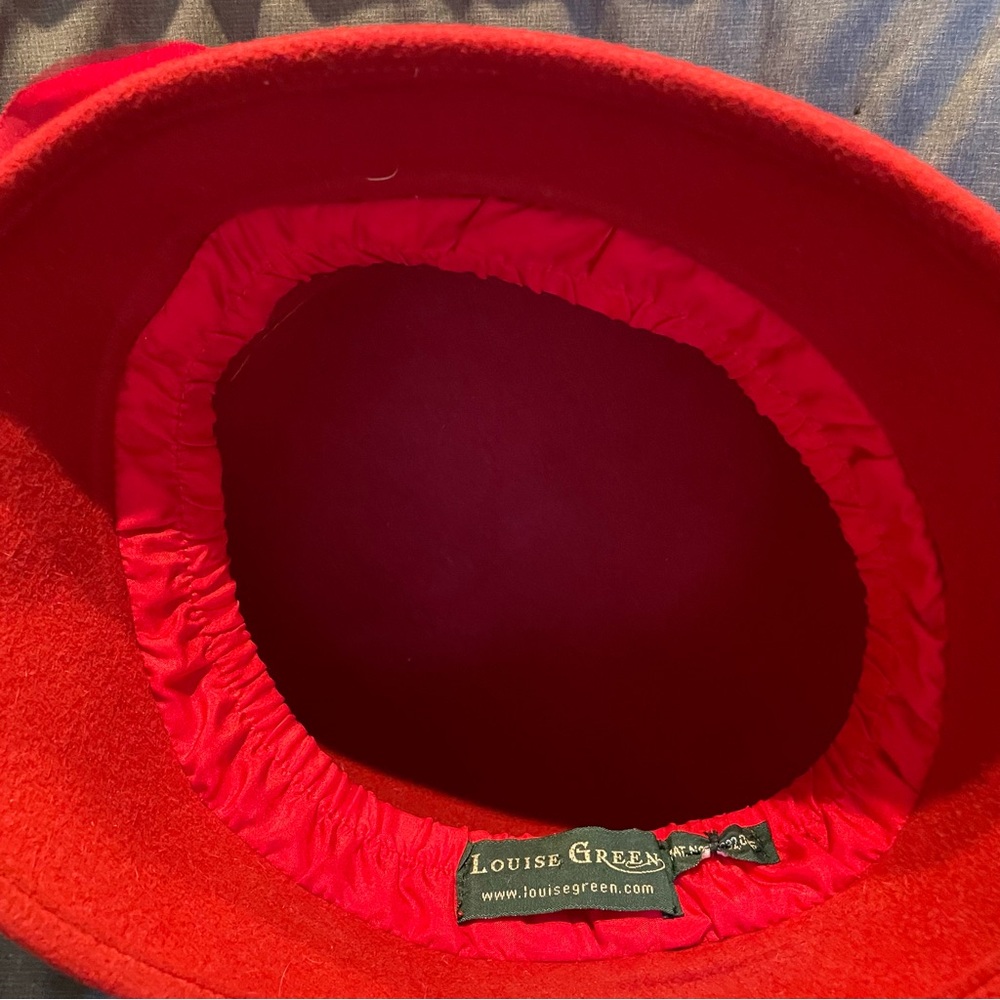 Louise Green Red Cloche Hat - Picture 6 of 7